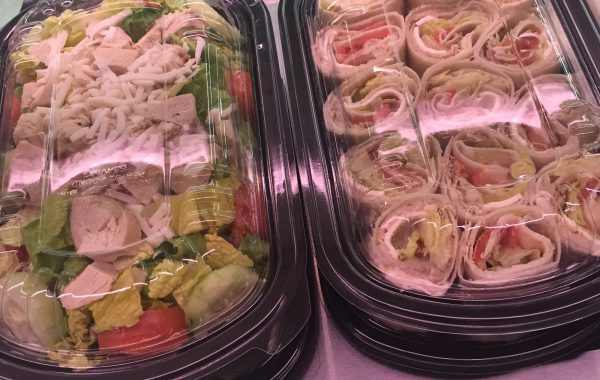 Salads to-go/turkey rolls Hummus/potatoe salad and seafood salad